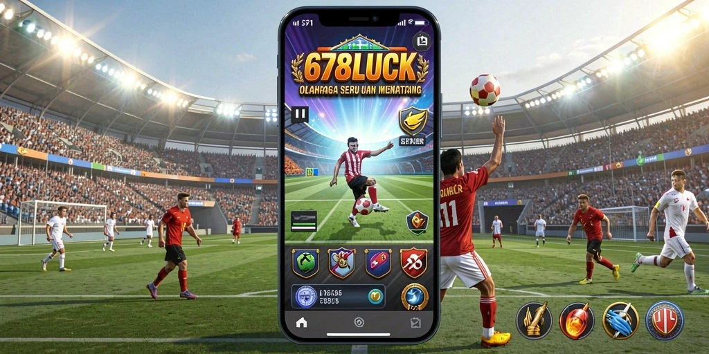 Tangkapan layar gameplay 678LUCK menampilkan aksi olahraga yang seru.