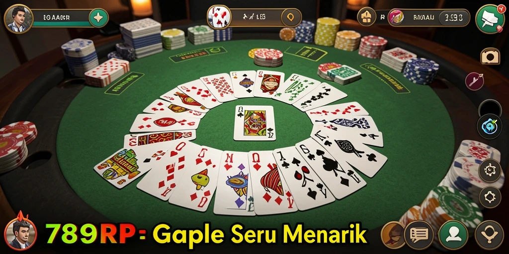 Tampilan gameplay Gaple yang seru dan interaktif di 789RP.
