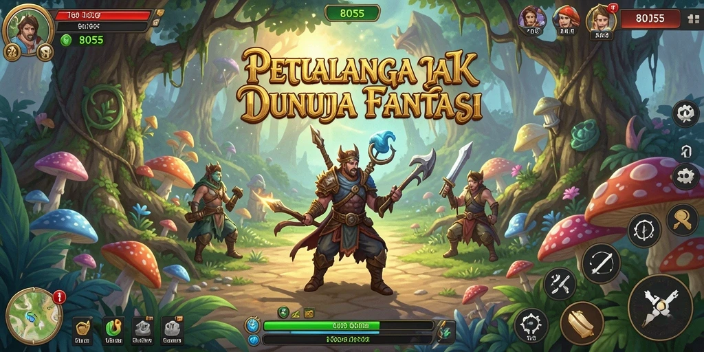 Screenshot gameplay 8055 menampilkan karakter dalam aksi petualangan.