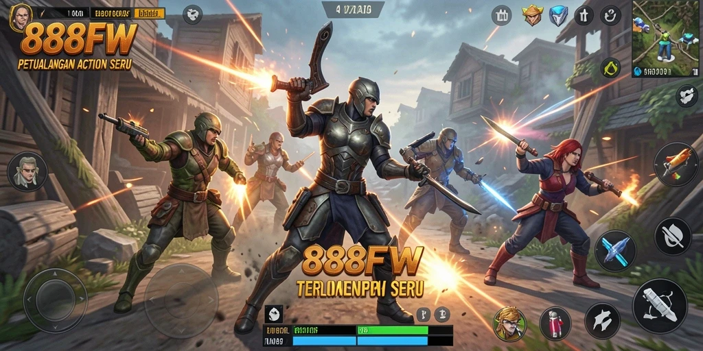 Tampilan gameplay seru dari 888FW dengan aksi mendebarkan.