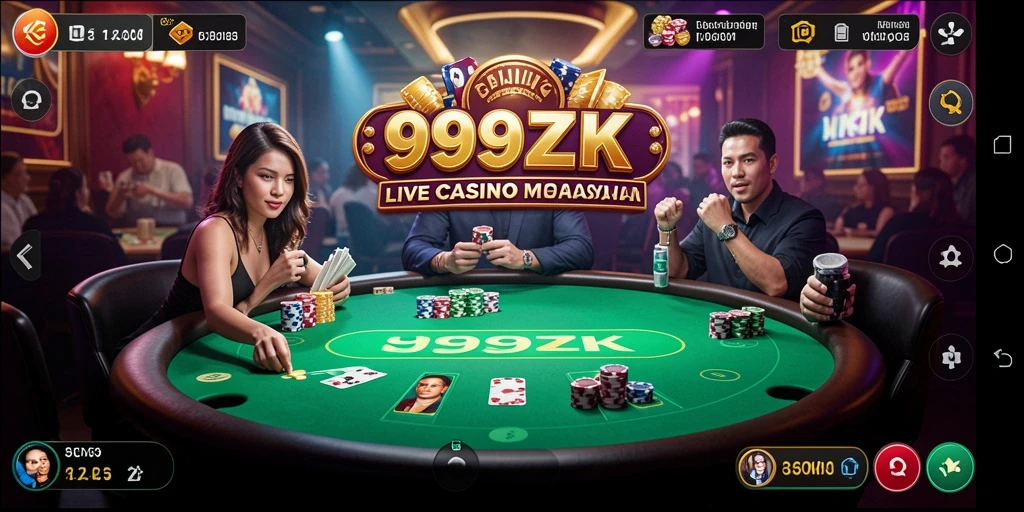 Tampilan gameplay Live Casino yang menegangkan dan interaktif.
