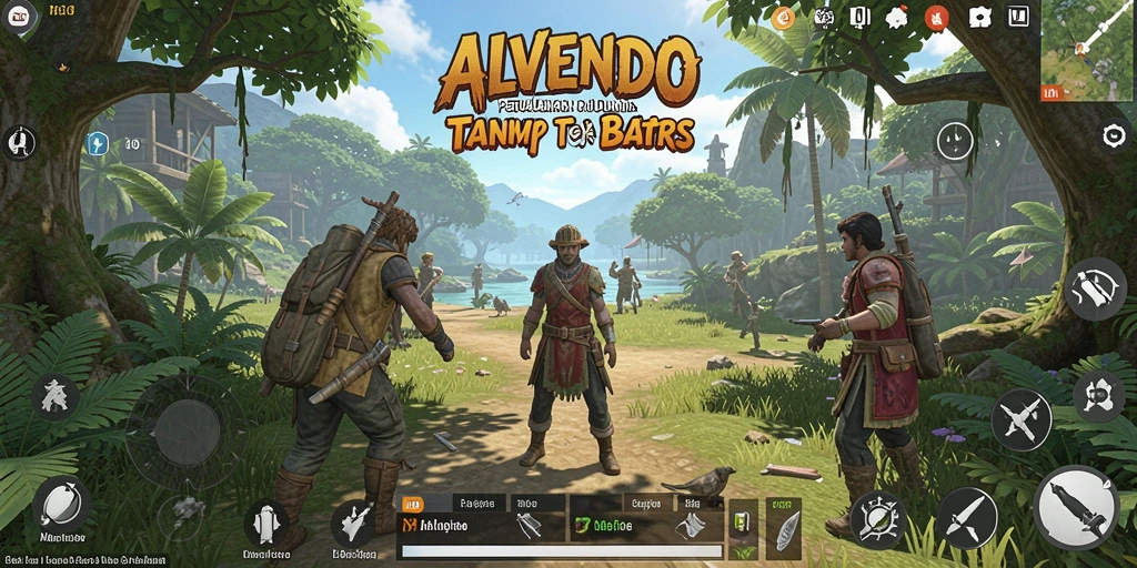 Tangkapan layar ALVENDO menampilkan gameplay yang seru dalam dunia terbuka.