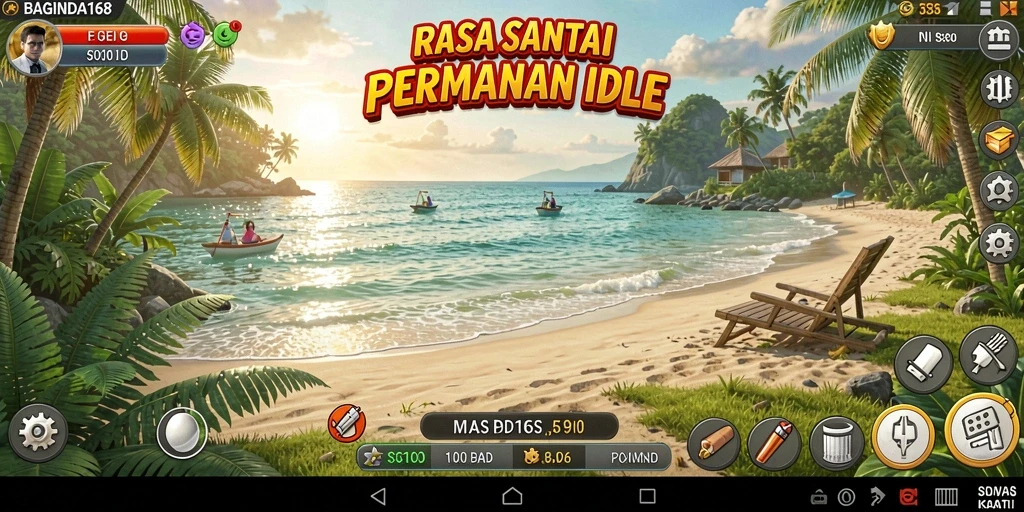 Tampilan gameplay santai BAGINDA168 yang menyenangkan.