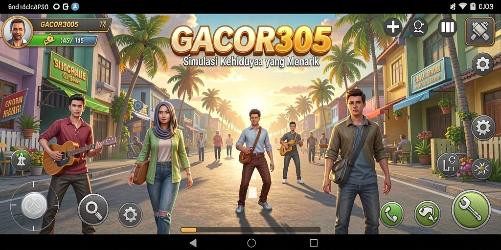 Gameplay menarik GACOR305 dengan grafis realistis dan interaksi sosial.