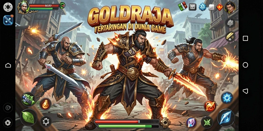 Tangkapan layar gameplay mendebarkan dari GOLDRAJA dengan aksi Fighting terbaik.