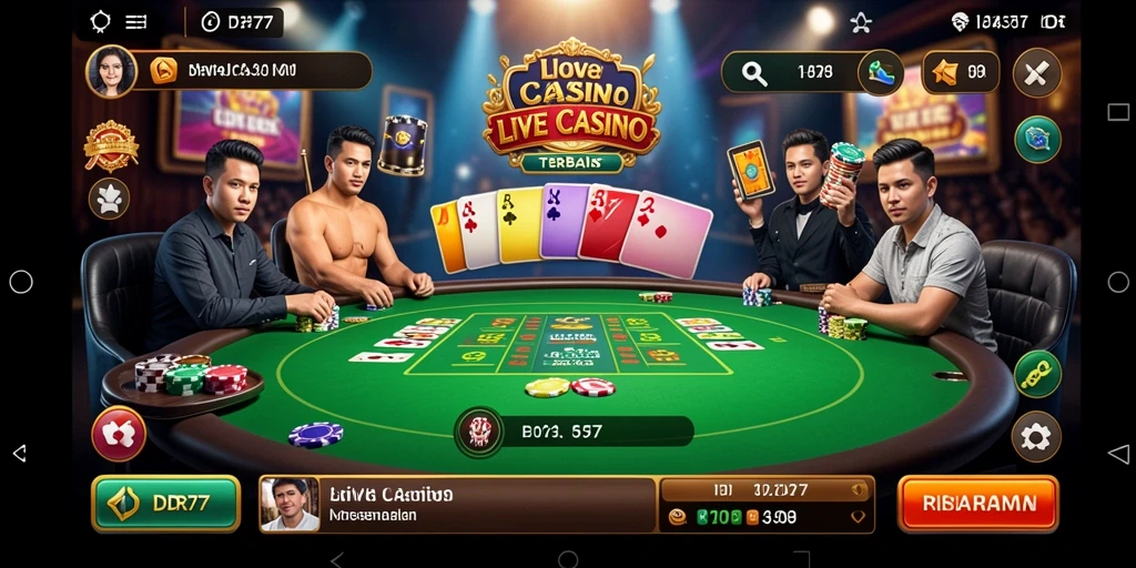 Tampilan menarik live dealer dan gameplay mendebarkan di IDR77.