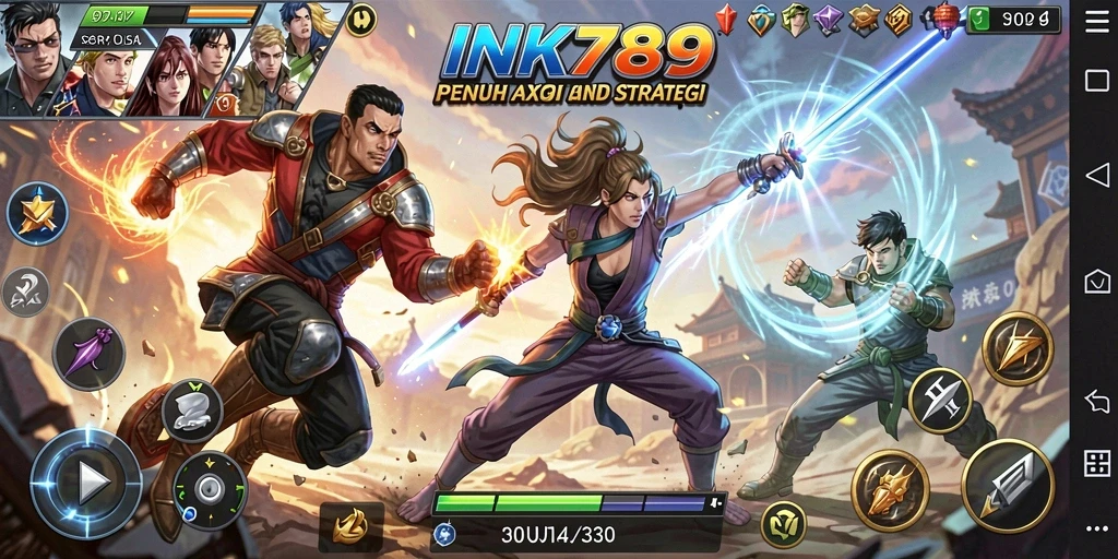 Tampilan aksi seru dalam <strong>INK789</strong> dengan pertarungan mendebarkan.