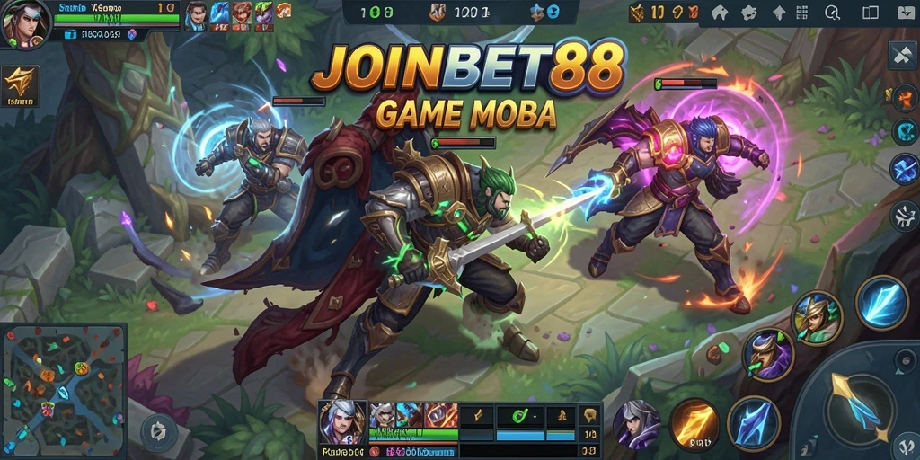 Screenshot gameplay <strong>JOINBET88</strong> dengan karakter bertarung di arena.