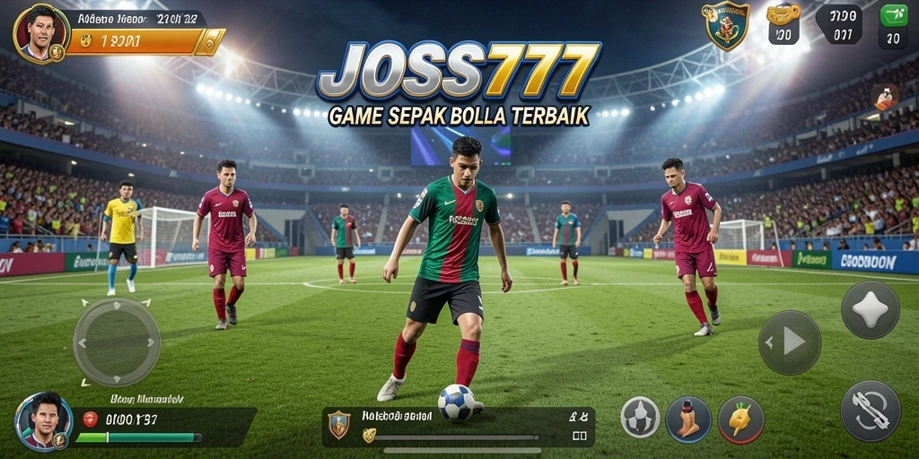 Tampilan menarik permainan sepak bola JOSS777 dengan grafis yang menakjubkan.