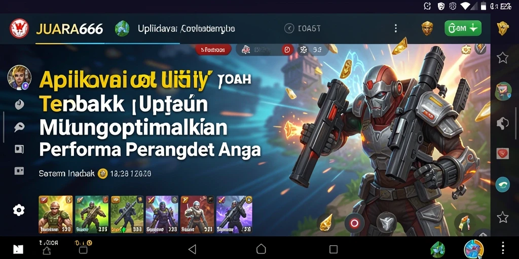 Screenshot JUARA666 menampilkan antarmuka aplikasi Utility yang efisien.