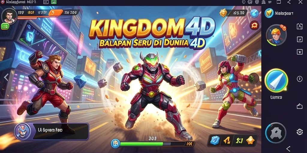 Gameplay KINGDOM4D yang seru dan mendebarkan saat balapan.