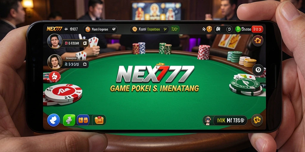 Gameplay seru poker di aplikasi NEX777 yang menegangkan.
