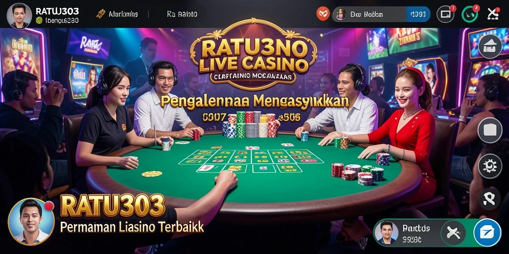 Screenshot gameplay RATU303 dengan dealer langsung yang menarik.