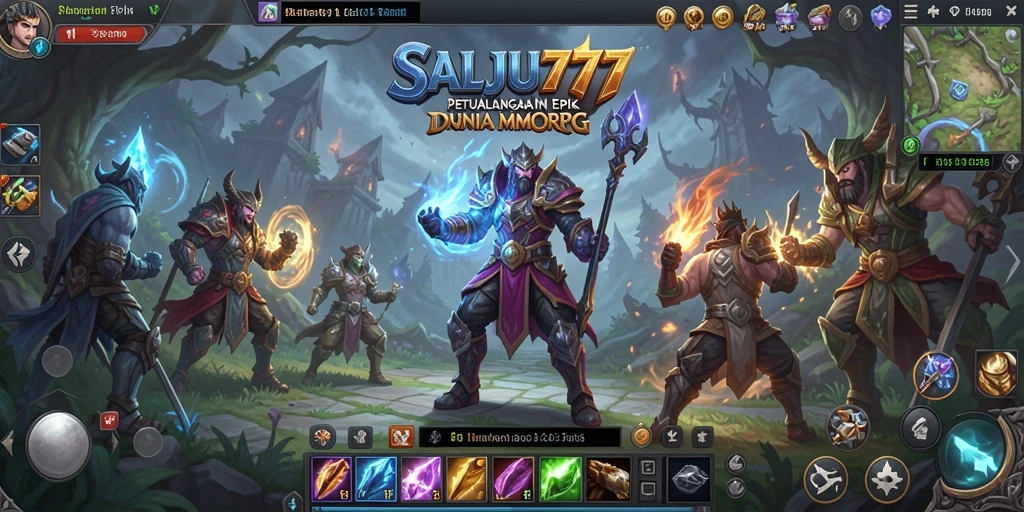 Tampilan gameplay menakjubkan dari SALJU777 dalam dunia MMORPG.