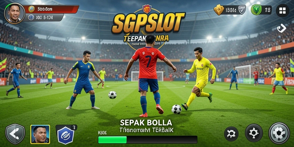 Tampilan gameplay <strong>SGPSLOT</strong> dengan aksi sepak bola yang menarik.