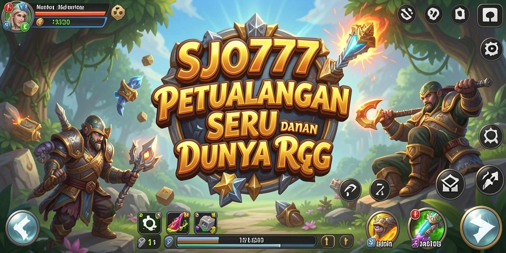 Tangkapan layar utama SJO777 menampilkan aksi pertarungan seru di dunia RPG.